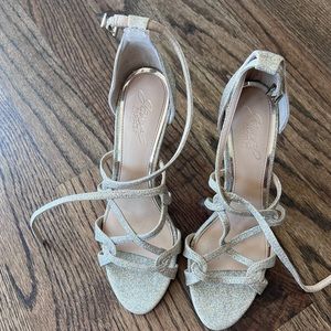 Sparkly Gold Heels — Badgley Mischka